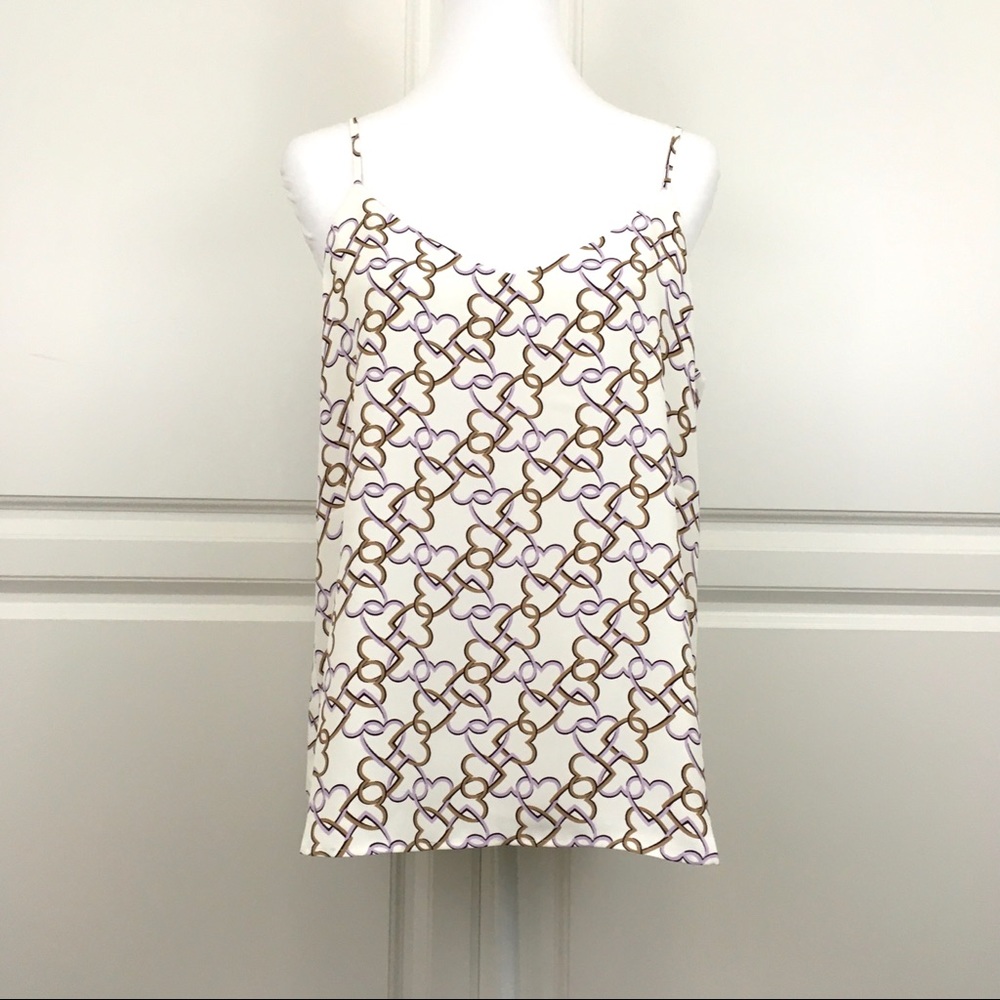Ann Taylor Petite Heart Print Cami